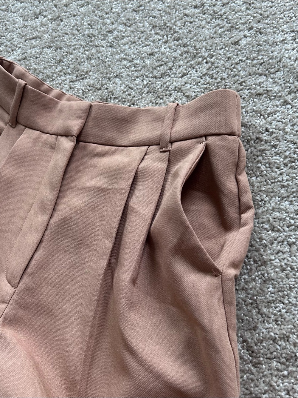 Abercrombie & Fitch Sloane Wide Leg Pants Womens 27 4L Long Tan Pleated Trouser - Picture 7 of 12